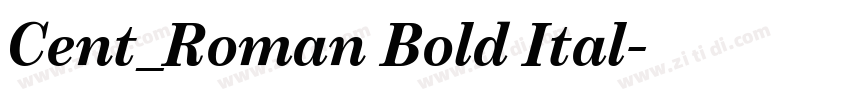 Cent_Roman Bold Ital字体转换